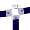 155 - Raccord en Té avec angle variable (0° - 11°)