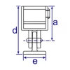 169 - Accroche socle orientable