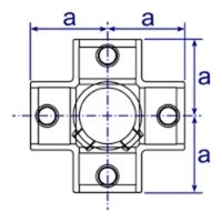 158 - Raccord en croix 4 entrées