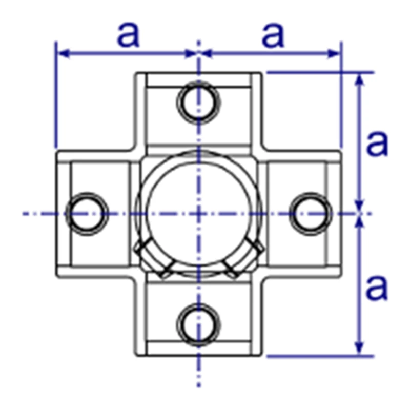 158 - Raccord en croix 4 entrées