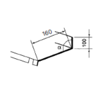 Faitière contre mur - 2m10